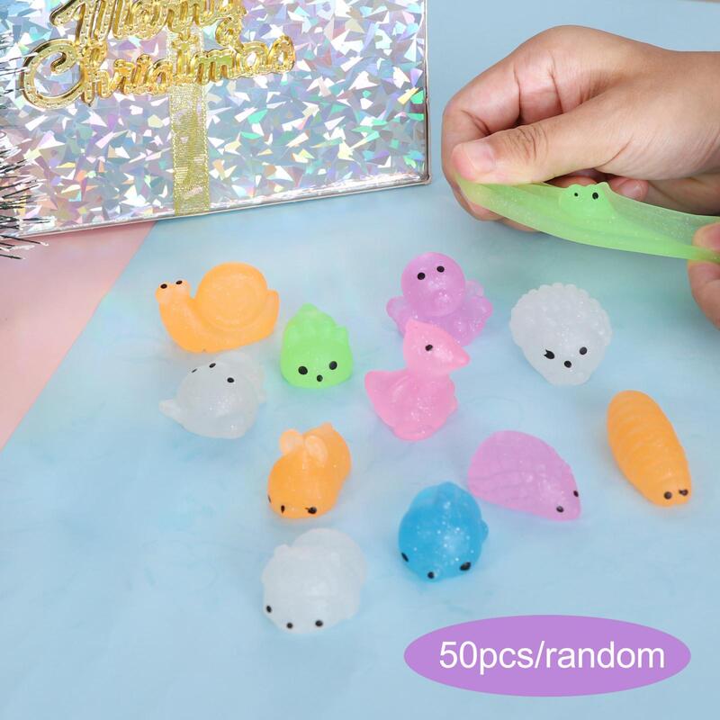 50 sztuk Mini wyciskane zabawki zmywalne zabawka sensoryczna na prezenty urodzinowe upominki koszyk wielkanocny nadziewarki dla dzieci