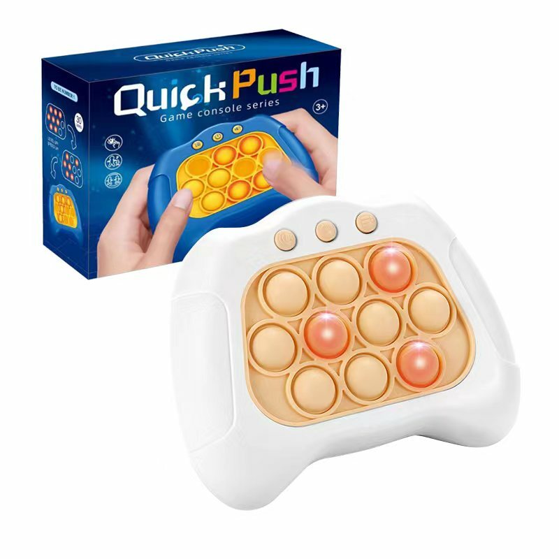 Nuovo originale Quick Push Game Pop Up Fidget Bubble Electronic Pop Game Light giocattoli antistress per regalo per bambini adulti con scatola