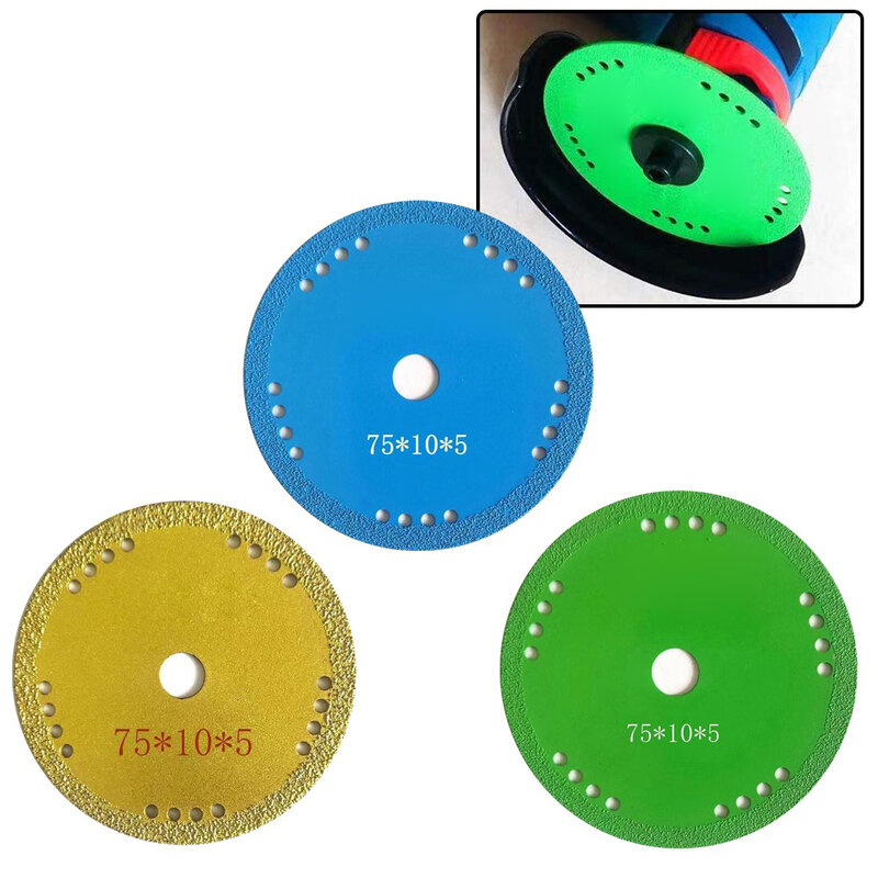 3 шт. 75 мм 3 дюйма режущий диск пильный диск алмазный мраморный пильный диск ультратонкая пила для керамической плитки стеклянный режущий диск для угловой шлифовки