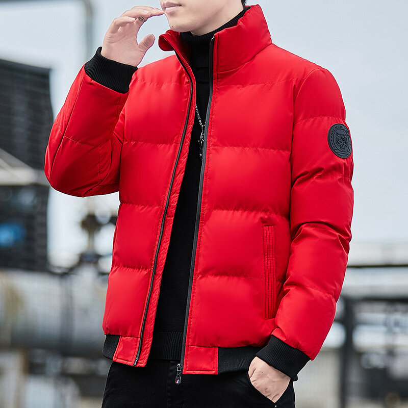 2022 inverno nuova giacca imbottita in cotone da uomo con colletto alla coreana oversize caldo addensato di mezza età e giovane