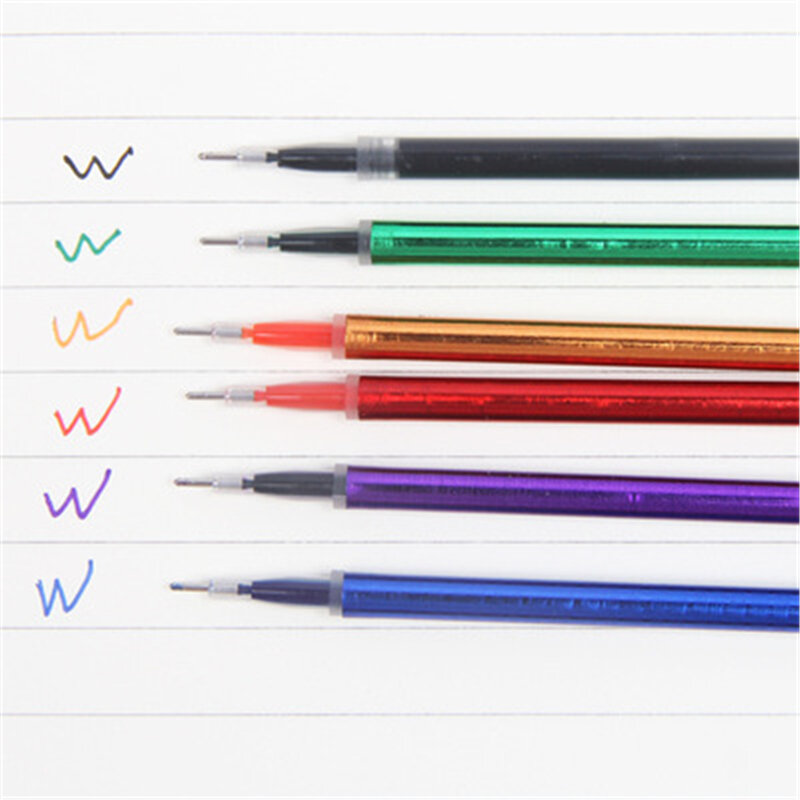 DL A024 Bibi-punta neutra de 0,5mm, núcleo de aguja para bolígrafo negro, azul y rojo, 6 lápices de colores al por mayor, regalo pequeño y exquisito