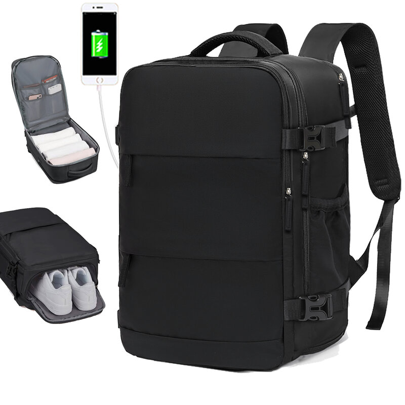 Мужской Дорожный рюкзак, водонепроницаемый рюкзак для ноутбука 15,6 дюйма для женщин, рюкзак для школы с отделением для обуви, одобрен авиапочтой