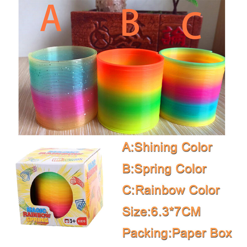 2/6/12Pcs/Pack Mini Rainbow Spring Toy Child Toy Outdoor Games Kids Party Antistress Prizes Goodies Pinata Fillers Awards Gift