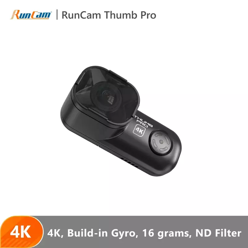 ใหม่ runcam Thumb Pro 4K V2เวอร์ชันใหม่ใหญ่กว่า FOV กล้อง HD 16G bulit-in Gyro มุมกว้าง