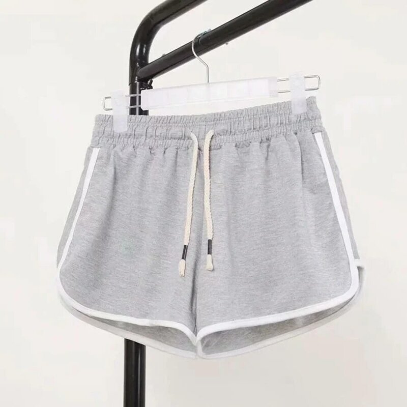 Pantalones cortos informales para mujer, Shorts elásticos de cintura alta, color blanco y negro, holgados, sexys, para playa, S-XXL, 2024
