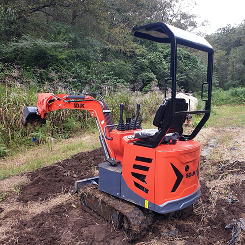SDJK Factory Mini Track Excavator, 1000kg Baixo Preço, Pequena escavadeira, Nova maquinaria de construção