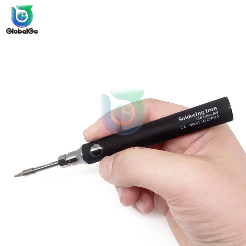 USB Charging Soldering Iron 5V 8W Electric Soldering Iron Kit Digital Welding Iron Temperature Adjustable With Stand Tin Wire