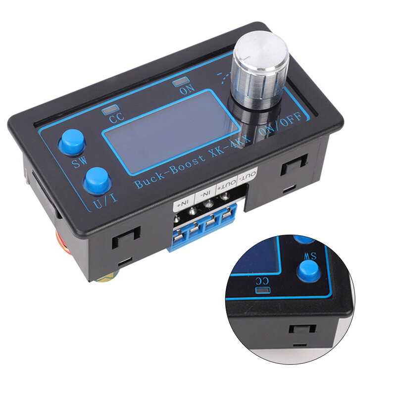Regulador de Tensão Ajustável com Display LCD, Módulo de Carregamento de Bateria Solar DIY, Transformador Step Up e Down, CC CV, 0.5-30V, 35-50W, 4A