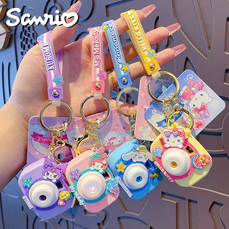 Kawaii Sanrio кулон в виде камеры брелок Kuromi автомобильный брелок для ключей женская сумка My Melody Cinnamoroll подвесные ювелирные изделия подарок для девушек