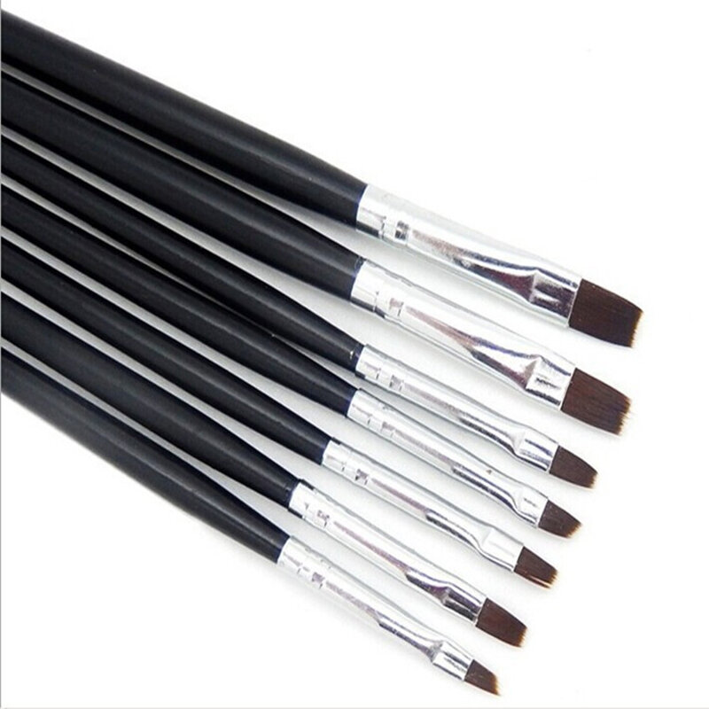 5/25/50pcs Nail Art Brush Acrylic Pen Manicure Gel Brush Flat Nail Art Ombre Brush for Nail Art UV Gel Polish Painting Drawing
