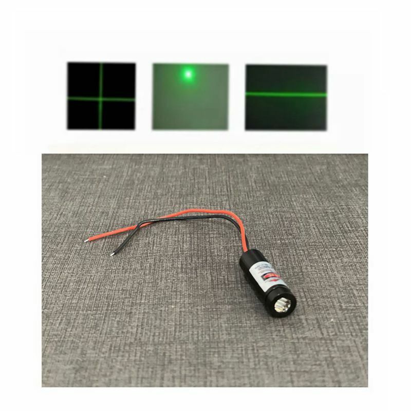Modulo diodo Laser 515nm 520nm 15mw Green Dot/Line/Cross 12x40mm