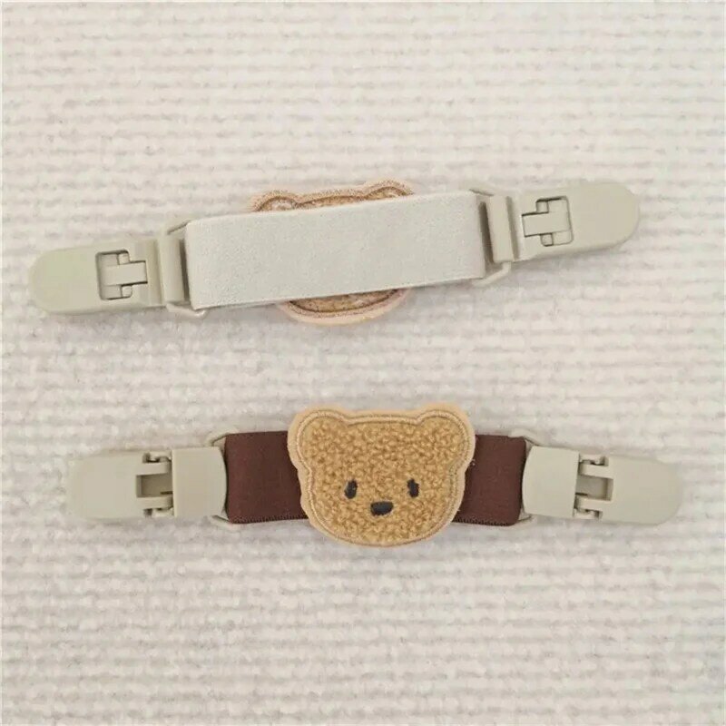 Ransel bayi klip suspender elastis, Fashion Beruang tali klip anak Anti-slip klip bahu celana tali klip tetap gesper