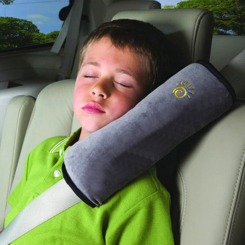 Cojín de seguridad para coche de bebé, funda de almohada para niños, posicionador para dormir, protege el Auto, cojín de felpa para el hombro, # WO