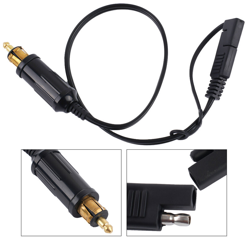 Berguna penggantian tahan lama merek baru Powerlet Plug bagian 35cm 12-24v aksesoris kabel hitam untuk sepeda motor BMW