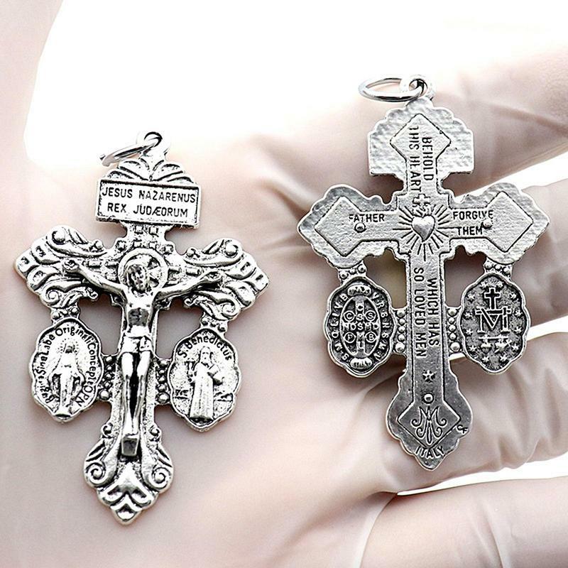 Krzyż w stylu Retro urok Anti-Fade do produkcji biżuterii krzyż wisiorek dopasowany wisiorek modna bransoletka naszyjnik DIY biżuteria akcesoria