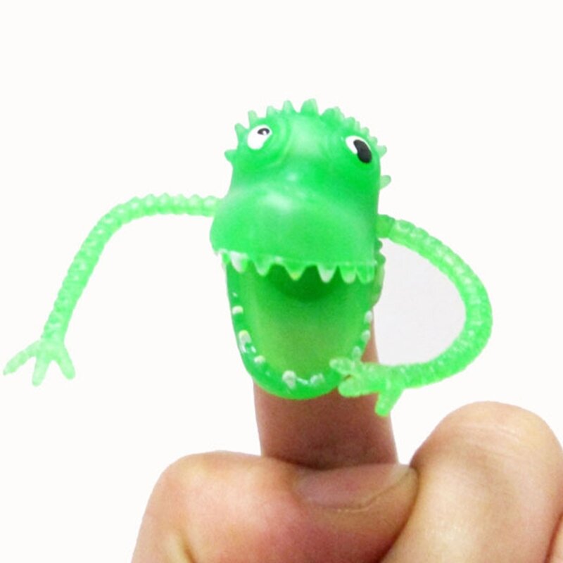 Marionnette à doigt dinosaure pour poupée, jouet Mini marionnette à pression douce pour les tout-petits jeu Pr