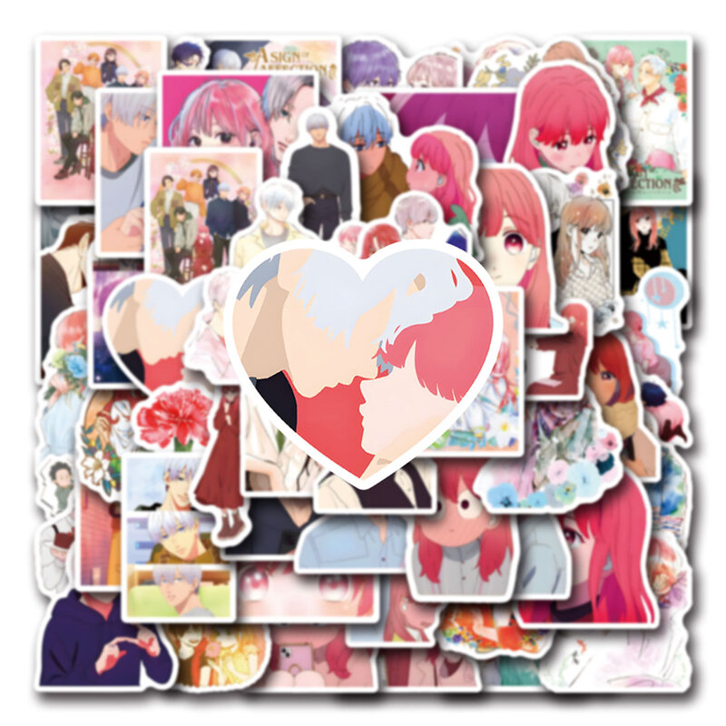 10/30/55pcs Anime un segno di amore adesivi Cartoon Graffiti decalcomanie bambini giocattolo telefono bottiglia d'acqua Notebook Kawaii ragazze Sticker