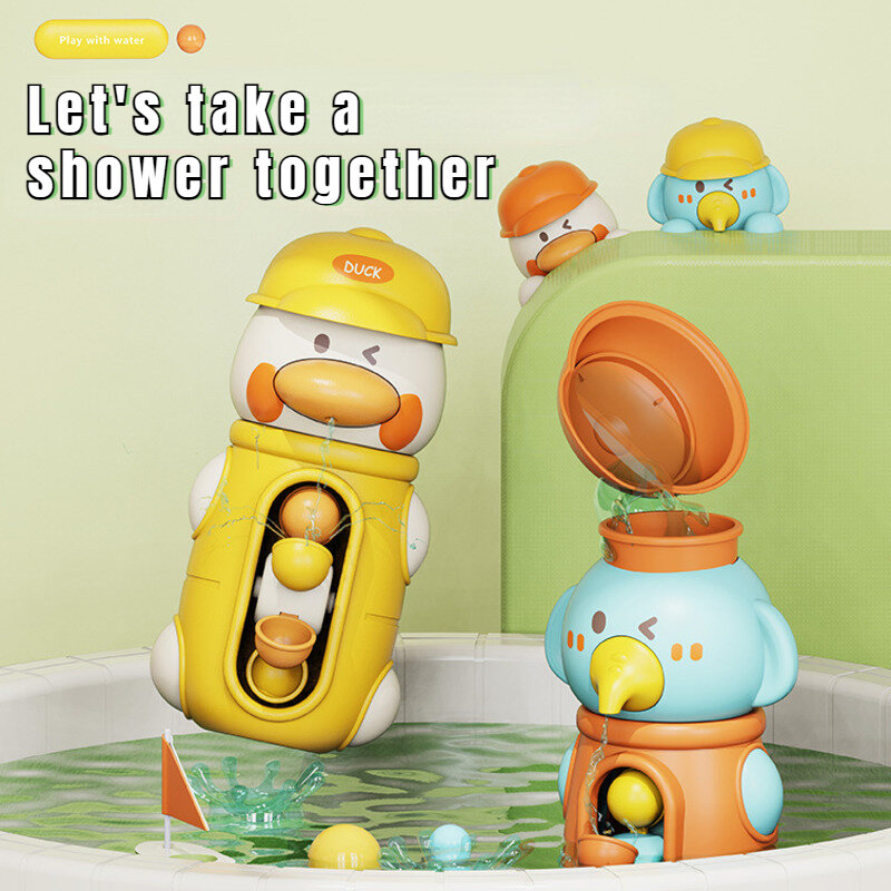 Brinquedos Do Banho Do Bebê Pato Bonito Waterwheel Banho Otário Banheira Spray de Água Play Set Chuveiro Sprinkler Brinquedo Para Crianças Criança Crianças