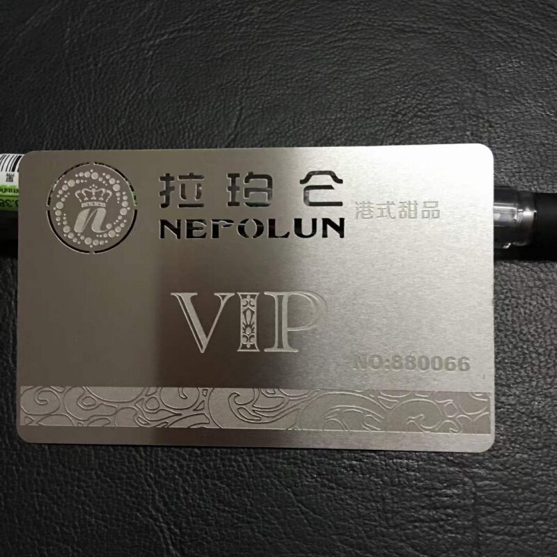 Custom, Customized Stainless Steel Souvenir Metal Card Size Membership Metal Business Card For Laser Engraving