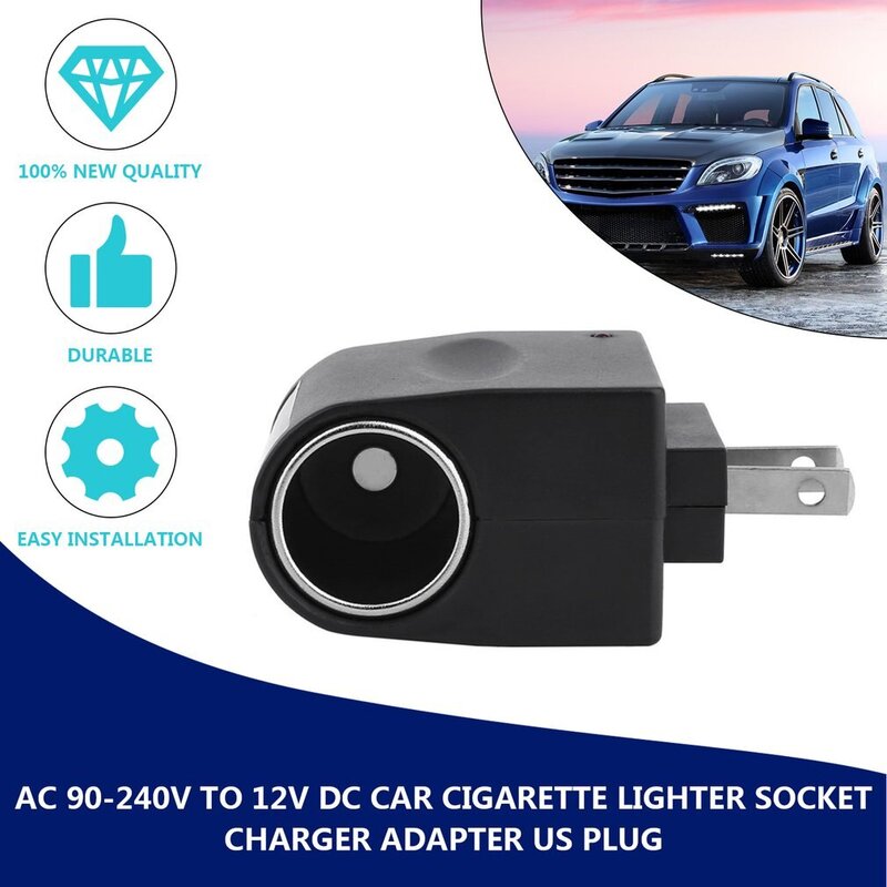 Novel12V Household Car Charger Cigar Cigarette Lighter 110V-220V AC to 12V DC US Car Power Adapter Converter hot selling