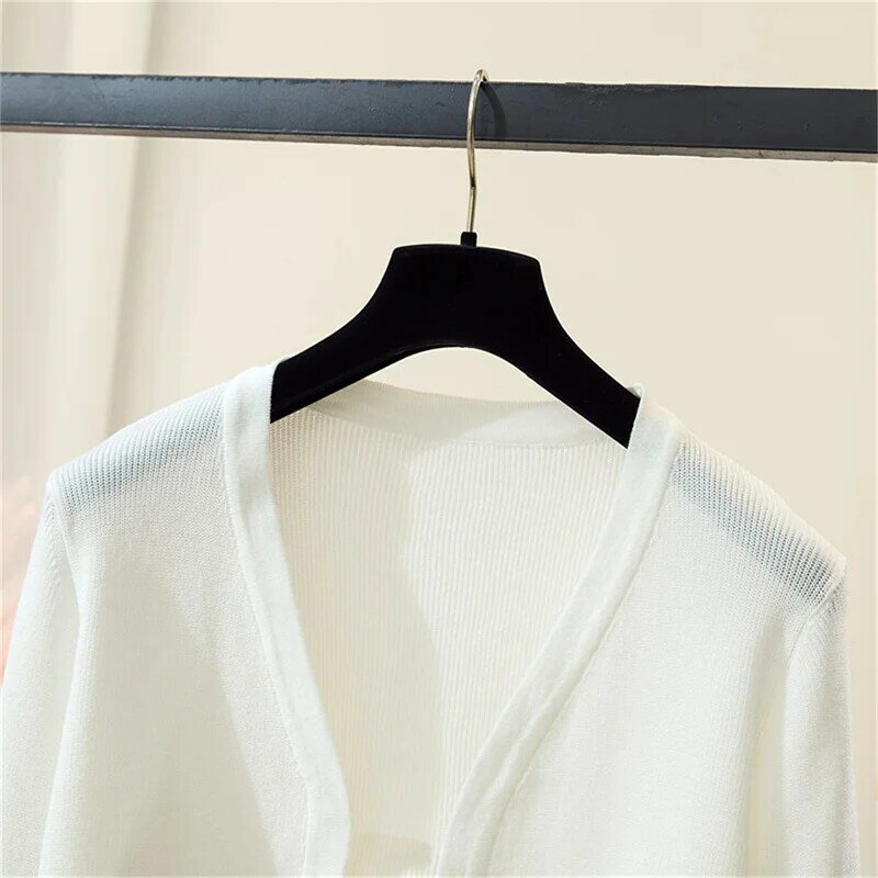 Women Shrugs Solid Elegant Breathable Leisure Cardigans Korean Style All-match Shawl Tops