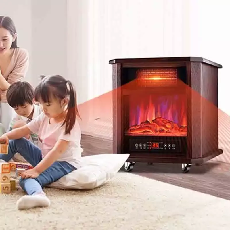 2000W Air Heater Household Fireplace, Air Heater, Electric Heater, Electric Fireplace, Solid Wood