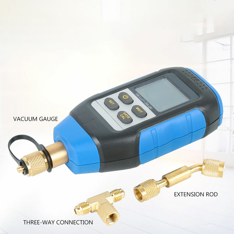 Indicador Digital Vacuum Gauge, Medidor de Pressão Absoluta, Eletrônico, de Alta Precisão, Contador, Anemômetro, VMV-1