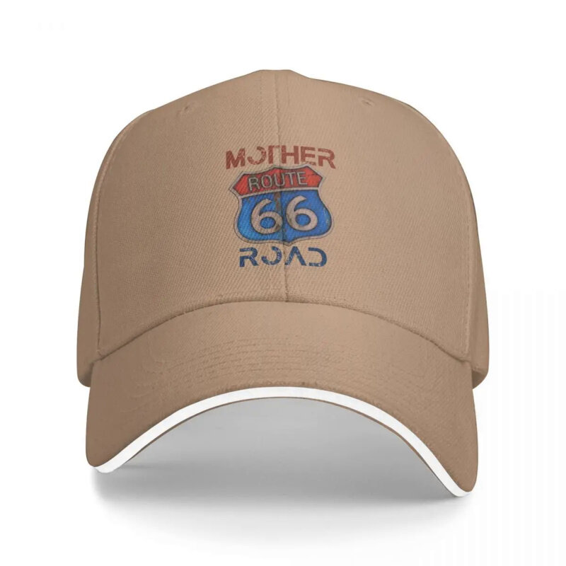 Casquette à visière Route 66 pour femme, chapeau de papa bleu vintage, casquette de baseball, casquette de cyclisme, document pur