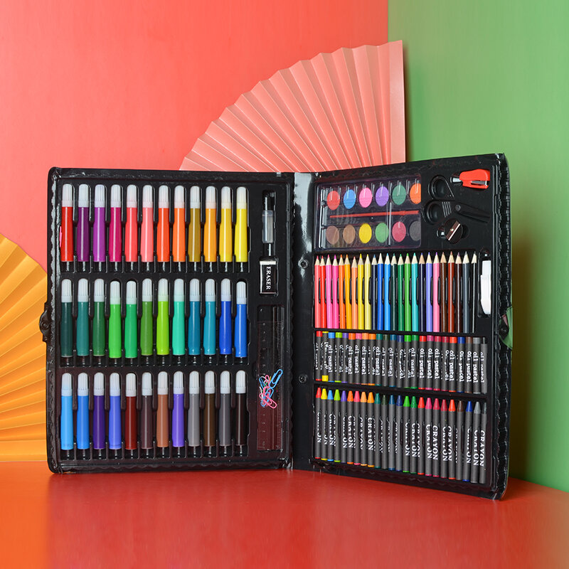 150 sztuk zestaw artystyczny kolor wody dla dzieci zestaw do rysowania olej pastelowy długopis kredka malowanie narzędzie do rysowania dostaw sztuki zestaw papeterii