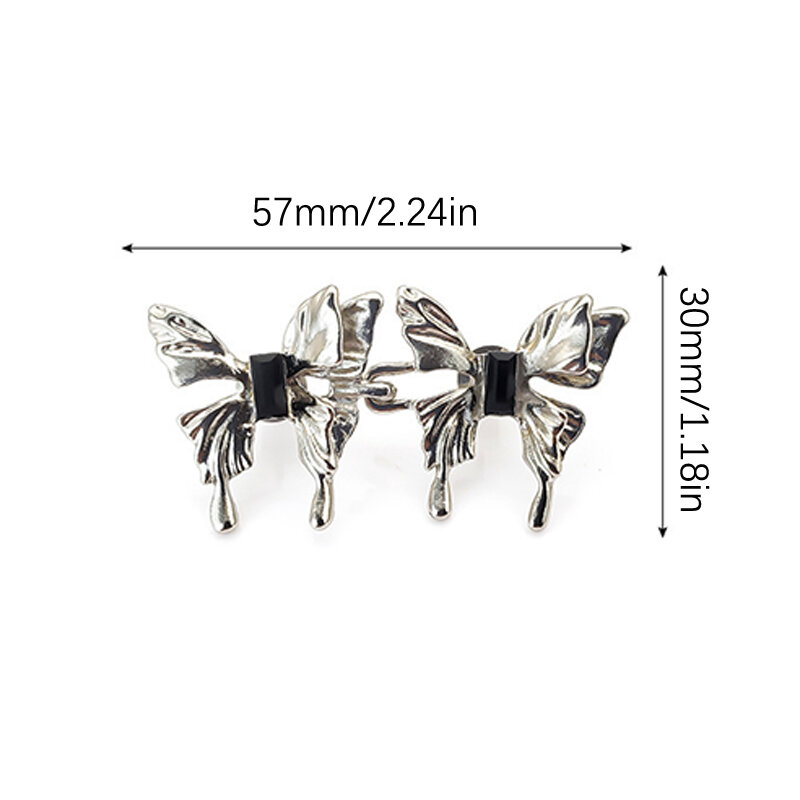 Botón de mariposa de aleación para cintura, cincha fija, extraíble, sin costuras, ajustable, accesorios