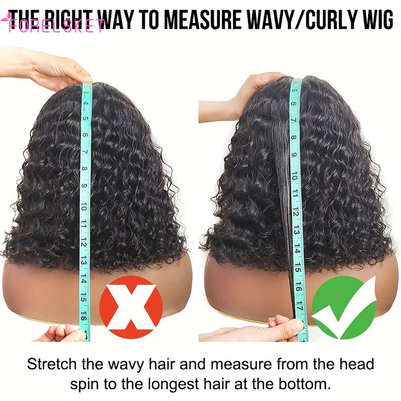 Wig 4x4 rambut manusia, Wig tanpa lem renda sebelum dipotong, Wig depan renda, model Bob, gelombang dalam, 8-16 inci, Wig penutupan, rambut manusia