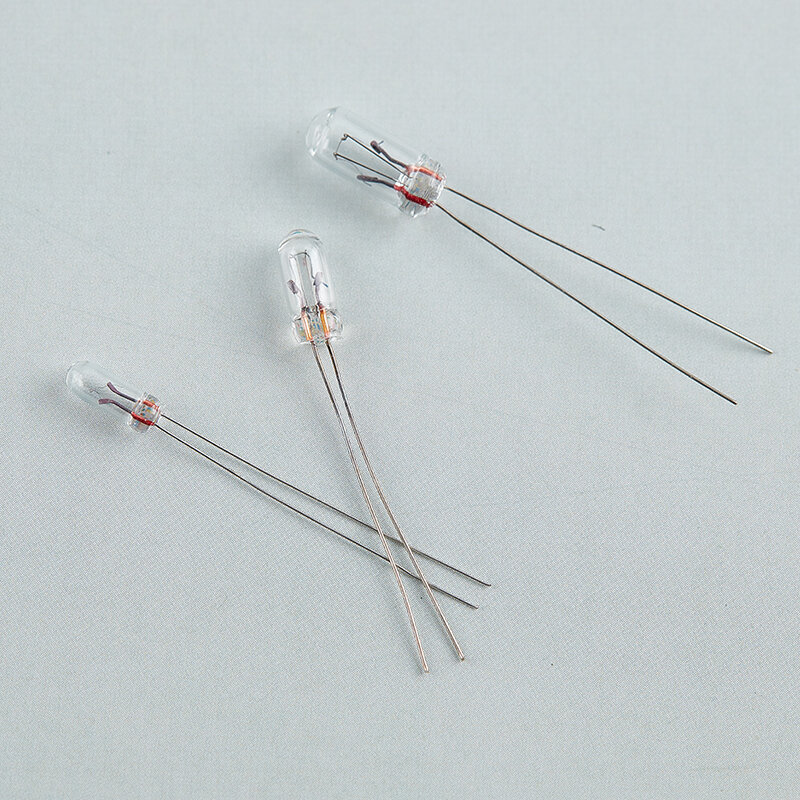 Medidor de bombillas en miniatura, minibombilla de filamento de tungsteno, 3/4/5mm, 3/6/12/24V, 10 piezas