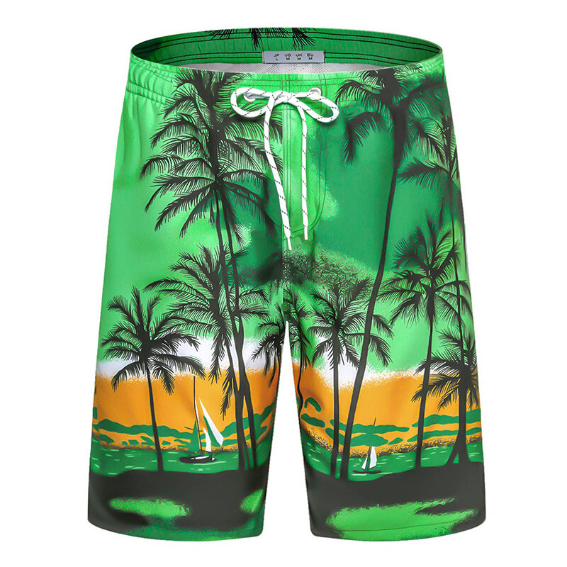 Pantalones cortos de playa Hawaianos para hombre, bañador informal con estampado 3D, y2k, Surf, 2023