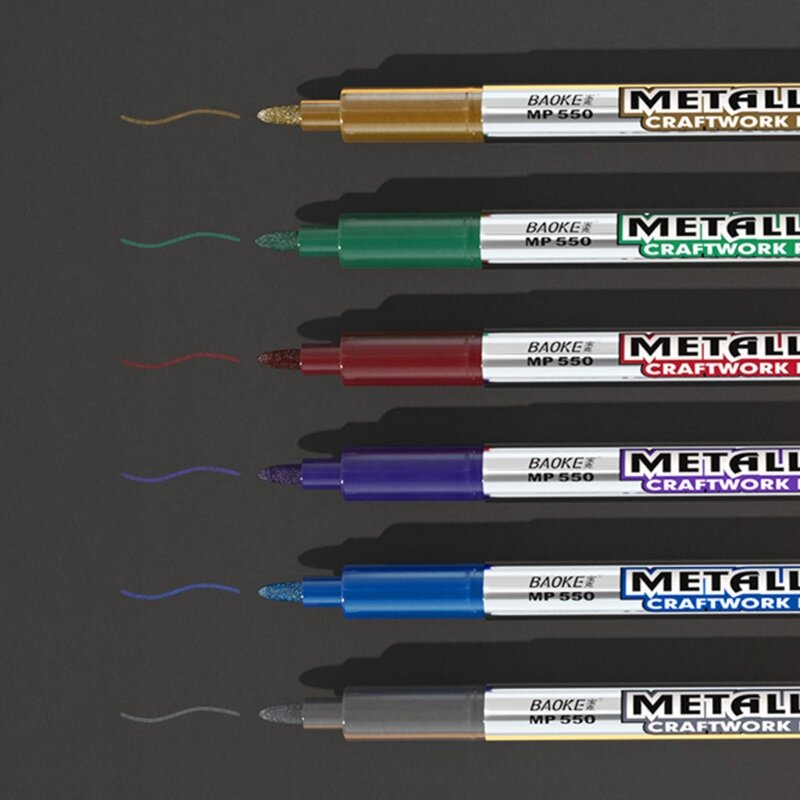 Marcadores permanente canetas resina artesanato caneta diy canetas metálicas para pneu superfície metal vidro