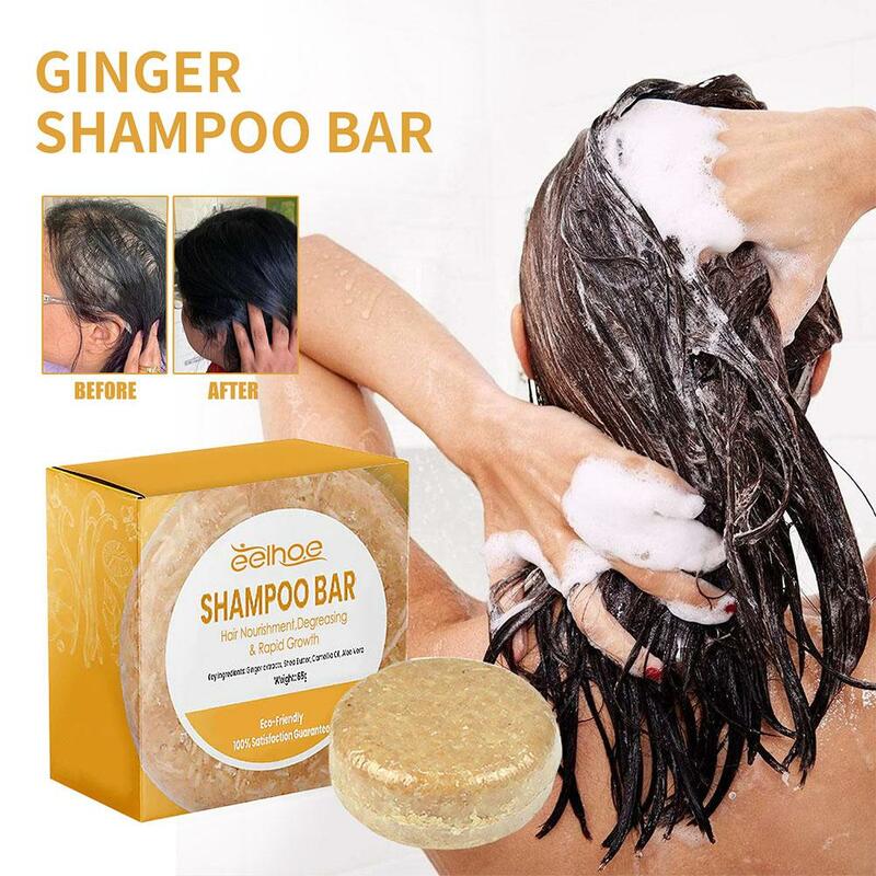 Handmade Ginger Shampoo para Cabelo, Shampoo Orgânico, Promove o Controle de Óleo, Frio, Cabelo Bar, 1 PC, 2 PCs, 3 PCs, 5 PCs