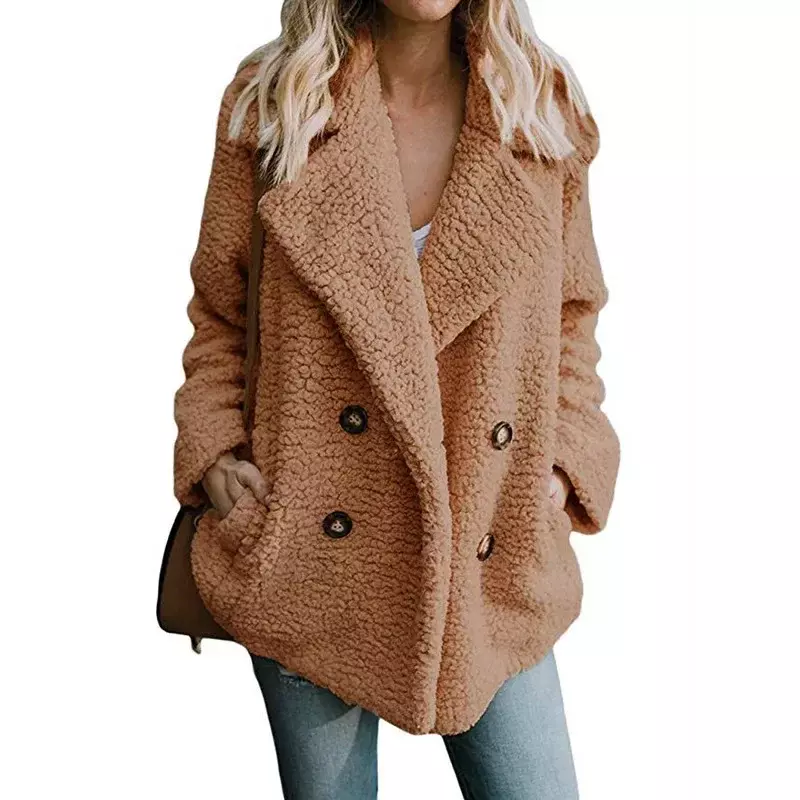 Teddy Coat donna cappotti in pelliccia sintetica manica lunga giacche in pelliccia soffice inverno caldo giacca femminile oversize donna Casual cappotto invernale 2021