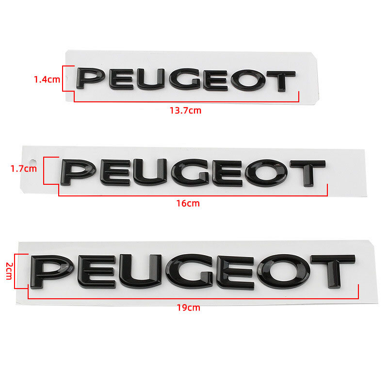 Peugeot Brief Logo Auto Aufkleber für Peugeot 206 208 307 308 408 2008 3008 406 407 107 207 4007 4008 5008 Kofferraum dekoration