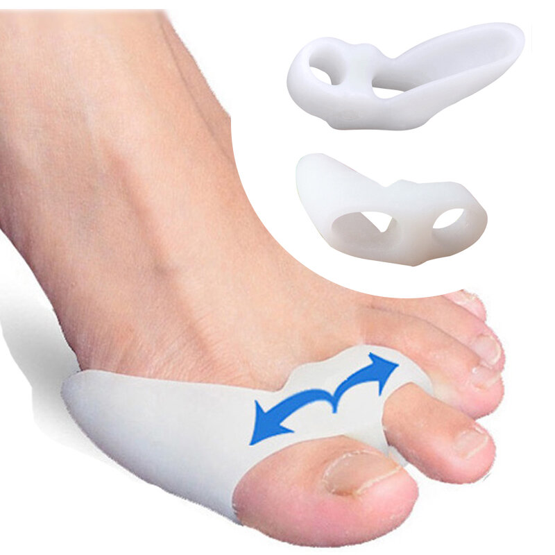 Silicone Gel Insoles Toe Separator Thumb Valgus Orthopaedic Foot Protector Bunion Adjuster Hallux Valgus Guard Feet Care Cushion