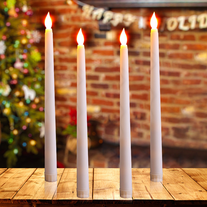 Lampada a candela senza fiamma a lume di candela elettronica a palo lungo a LED per forniture di atmosfera per la decorazione del ristorante della festa di compleanno di nozze