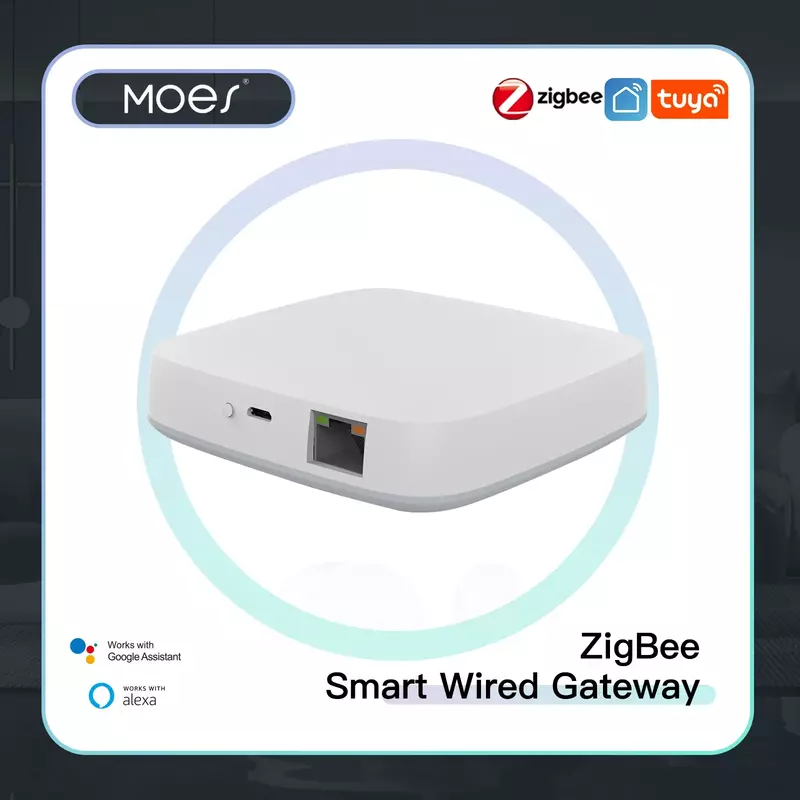 Moes tuya Zigbee/ブルスマートゲートウェイハブスマートホームブリッジスマートライフアプリワイヤレスリモコンコントローラーはalexaGoogleHomeで動作します