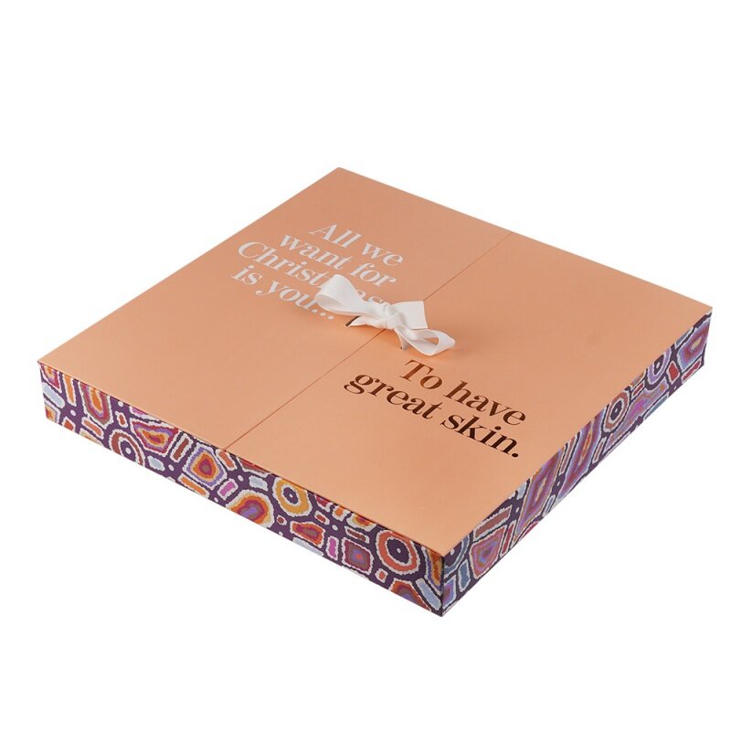 Картонная подарочная коробка с календарем на заказ, роскошные Пустые Картонные наборы для макияжа 12 месяцев, коробки с ящиками