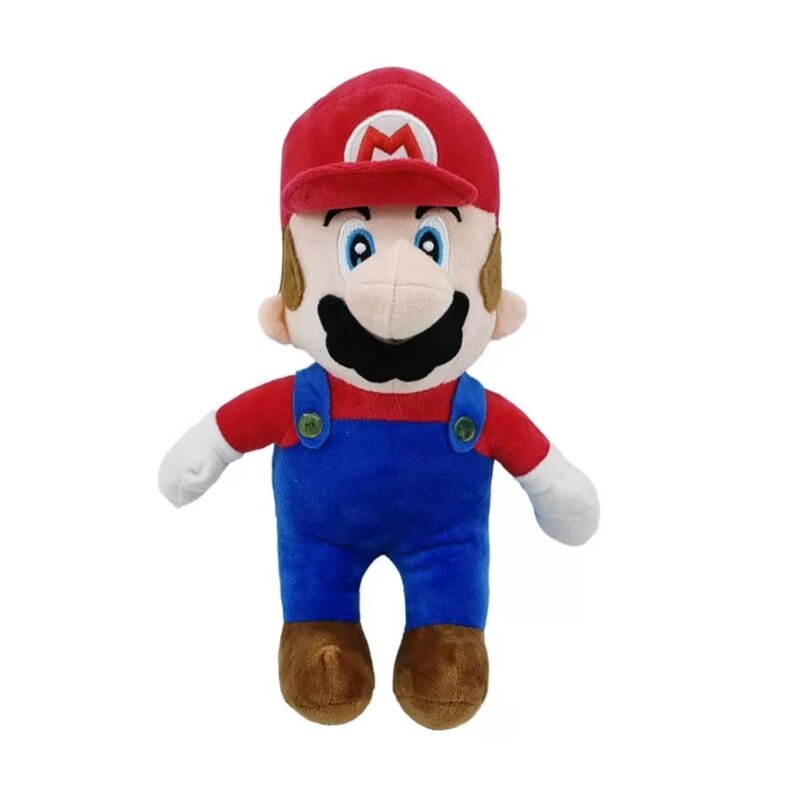 Almofada recheada Super Mario Bros para crianças, brinquedos Kawaii Anime, peluches macios, bonecas Luigi Cosplay, decoração de quarto, 24cm