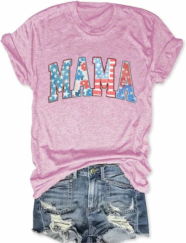 Camisa 4 de Julho para Mama, Camisa 4 de Julho, Novo