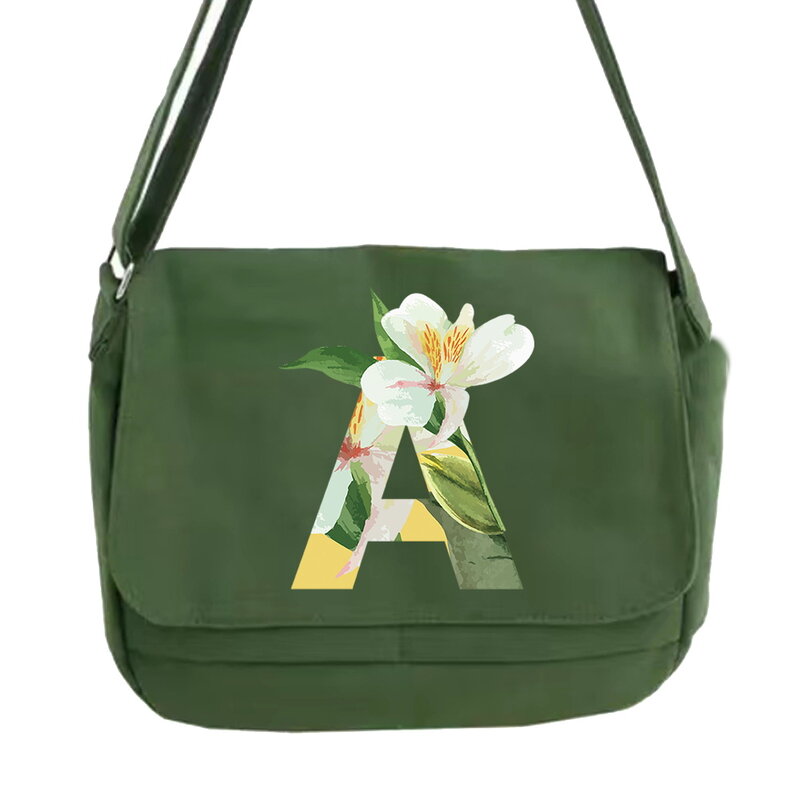 Сумка-мессенджер женская с цветочным принтом, Многофункциональный саквояж в японском стиле, портативная сумочка на одно плечо для отдыха и отдыха