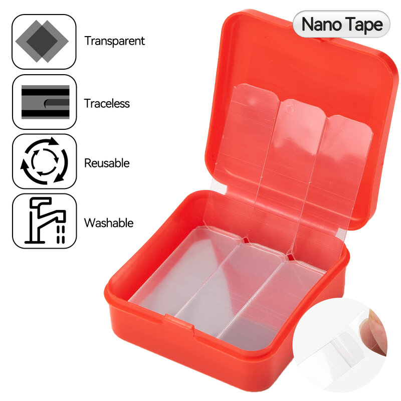 60pcs Super Strong Double Sided Adhesive Nano Tape Mounting Fixing Pad Self Adhesive Two Sides Waterproof Sticker Home Decor