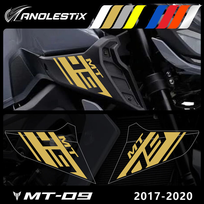 AnoleStix-logotipo reflectante para motocicleta, juego de calcomanías con emblema para YAMAHA MT09, MT-09 SP, 2017, 2018, 2019, 2020