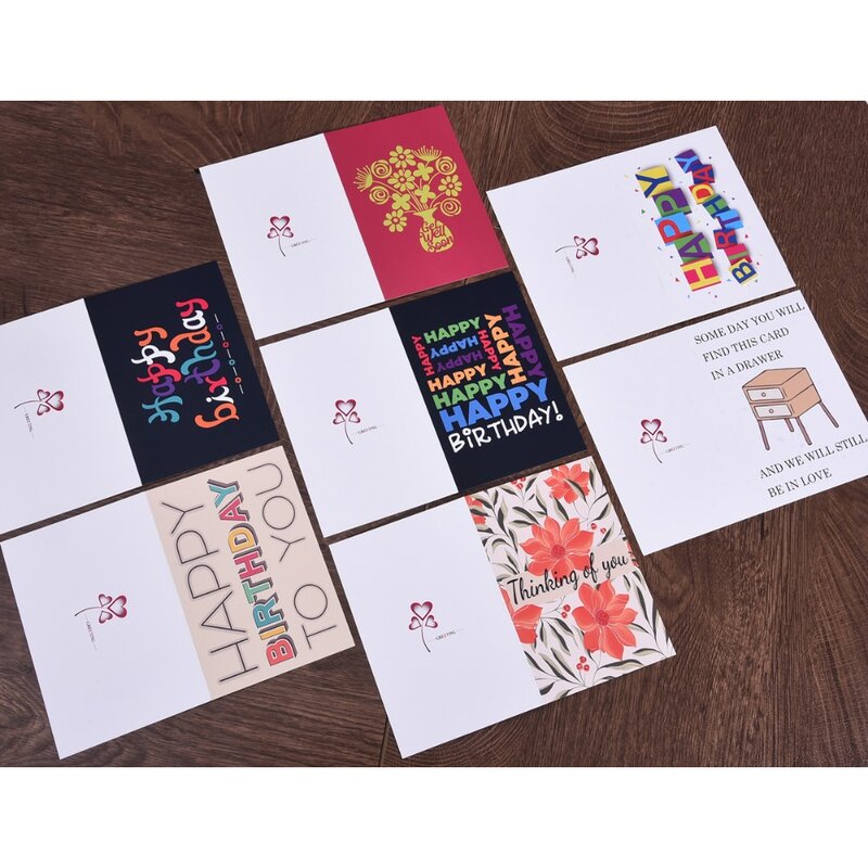 Cartes de Vministériels x avec Enveloppes de 15x20cm, Cartes d'Encouragement Vierges à l'Intérieur, au Design Unique, avec Autocollants de Bancs