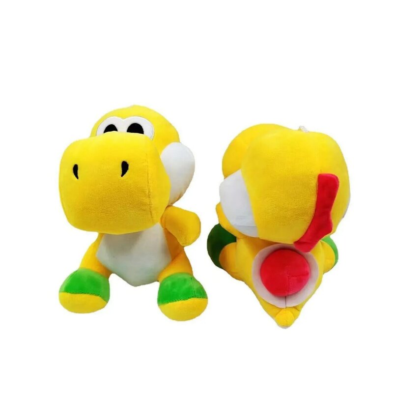 Super Mario Bros in piedi Yoshi Dragon peluche bambole giocattolo farcito morbido Super Mary Yoshi portachiavi ciondolo bambini natale regalo di compleanno