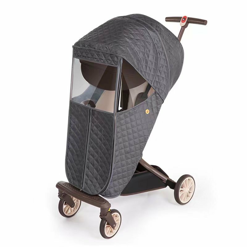 Kinderwagen Regenhoes Baby Walking Tool Voorruit Gewatteerde Gezellige Anti-Druppel Regenjas