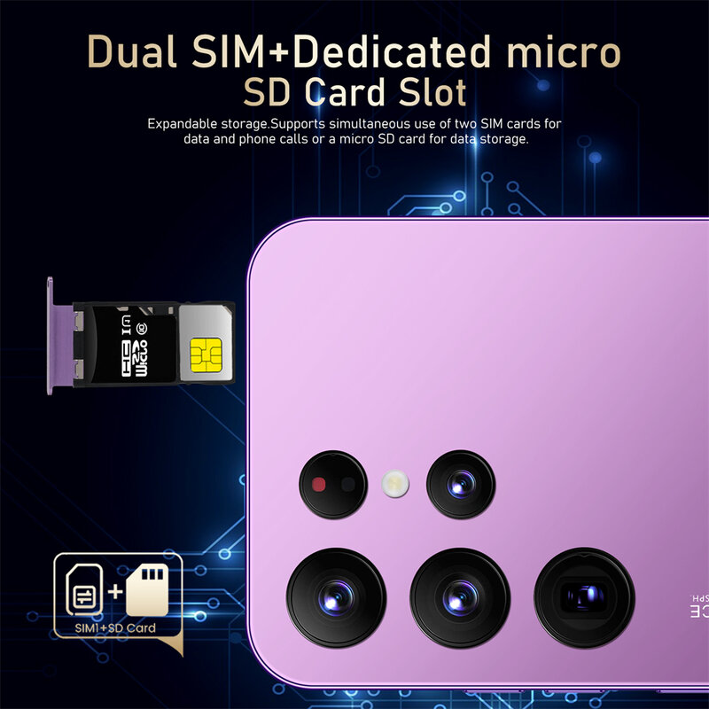 S24 Ultra Mobile Phones 6.8 HD Screen SmartPhone Original 16G+1T 5G Dual Sim Celulares Android Unlocked 72MP 6800mAh Cell Phone